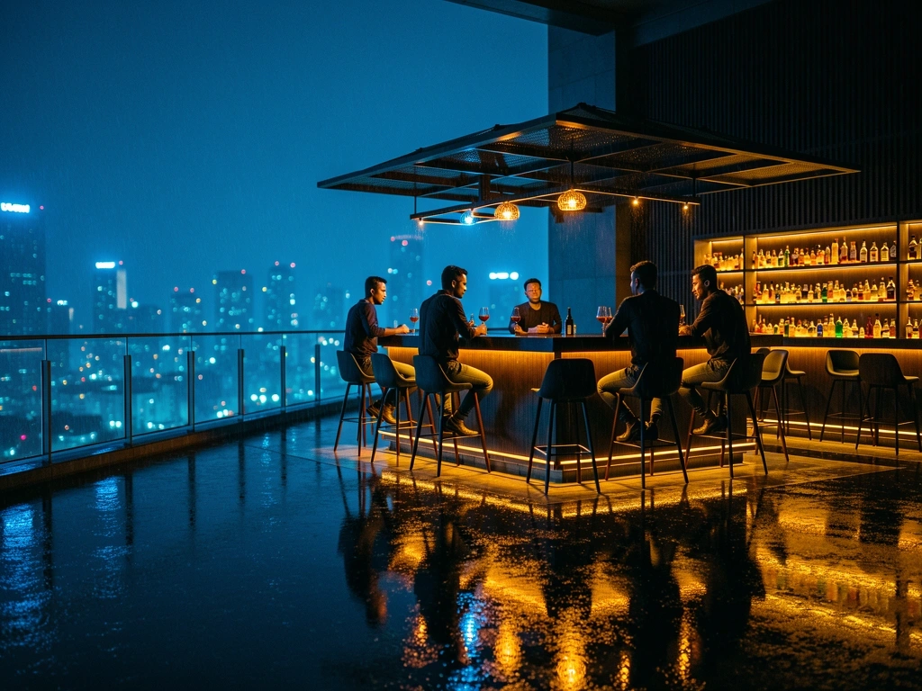 Urban night life in Jakarta